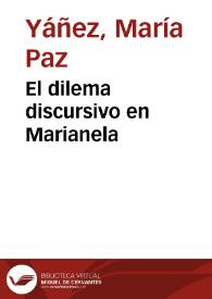 El dilema discursivo en Marianela