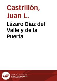 Lázaro Díaz del Valle y de la Puerta