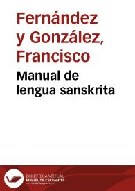 Manual de lengua sanskrita