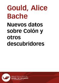 Nuevos datos sobre Colón y otros descubridores