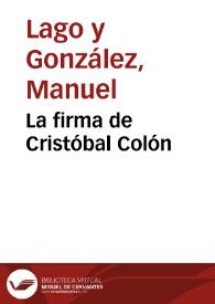 La firma de Cristóbal Colón