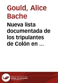 Nueva lista documentada de los tripulantes de Colón en 1492 [1]