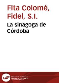 La sinagoga de Córdoba