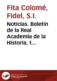 Noticias. Boletín de la Real Academia de la Historia, tomo 22 (enero 1893). Cuaderno I