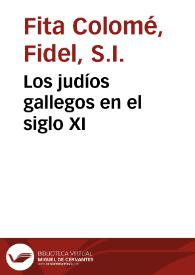 Los judíos gallegos en el siglo XI