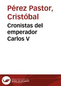 Cronistas del emperador Carlos V