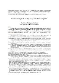 La crisis del siglo III en Hispania y Mauritania Tingitana