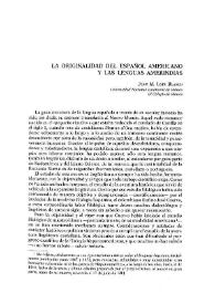 La originalidad del español americano y las lenguas amerindias