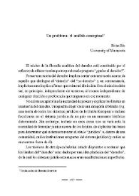 Un problema: el análisis conceptual