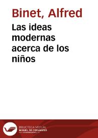 Las ideas modernas acerca de los niños