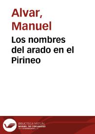 Los nombres del arado en el Pirineo