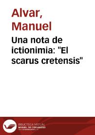 Una nota de ictionimia: 