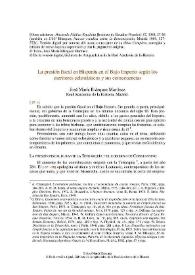 La presión fiscal en Hispania en el Bajo Imperio según los escritores eclesiásticos y sus consecuencias