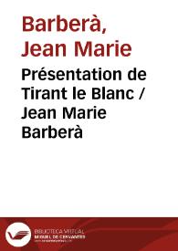 Présentation de Tirant le Blanc