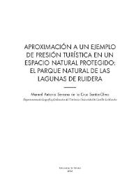 Aproximación a un ejemplo de presión turística en un espacio natural protegido : el Parque Natural de las Lagunas de Ruidera