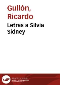 Letras a Silvia Sidney