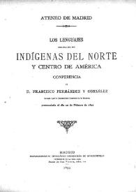 Los lenguajes indígenas del norte y centro de América : conferencia