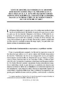 Voto de minoría que formulan el ministro José Ramón Cossío Díaz y el ministro Juan N. Silva Meza en el A.R.2676/2003 (quejoso: Sergio Hernán Witz Rodríguez), fallado por la Primera Sala de la Suprema Corte en su Sesión Pública de 5 de Octubre de 2005