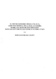 El pintor Gregorio Ferro (1742-1812), Director General de la Real Academia de Bellas Artes de San Fernando. Noticias documentales sobre la última etapa