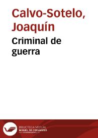 Criminal de guerra