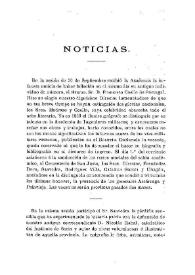 Noticias. Boletín de la Real Academia de la Historia, tomo 33 (octubre 1898). Cuaderno IV