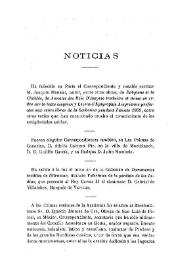 Noticias. Boletín de la Real Academia de la Historia, tomo 35 (noviembre 1899). Cuaderno V