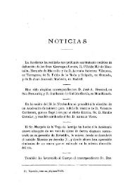 Noticias. Boletín de la Real Academia de la Historia, tomo 35 (diciembre 1899). Cuaderno VI