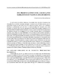 Una presencia constante : los esclavos sarracenos en Valencia (siglos XIII-XVI)