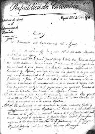 Circular del Ministerio de Estado en el Despacho de la Secretaría de Hacienda al Intendente del Departamento de Azuay comunicándole el decreto que revoca en todas sus partes el decreto expedido en 20 de enero de 1825 por el que se excluyeron de nuestro comercio los frutos y manufacturas de la nación española (Bogotá, 18 de noviembre de 1828)