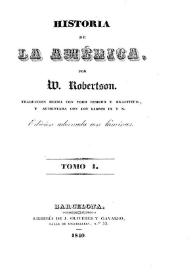 Historia de la América. Tomo I