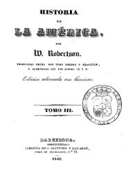 Historia de la América. Tomo III