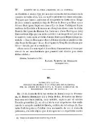 Patrología latina. Renallo gramático y la conquista de Mallorca por el Conde de Barcelona D. Ramón Berenguer III. Escrituras inéditas de Renallo