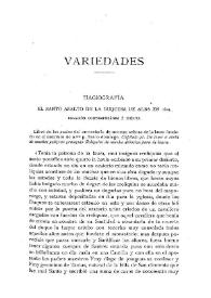 Hagiografía. El santo asalto de la Duquesa de Alba en 1603 : Relación contemporánea e inédita