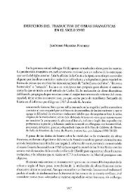 Derechos de traductor de obras dramáticas en el siglo XVIII