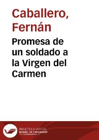 Promesa de un soldado a la Virgen del Carmen