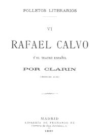 Rafael Calvo y el teatro español