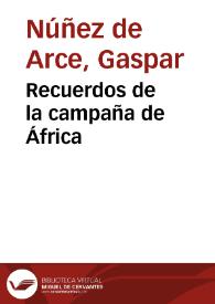 Recuerdos de la campaña de África