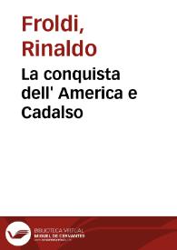 La conquista dell' America e Cadalso