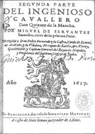 Segunda parte del ingenioso cauallero Don Quixote de la Mancha