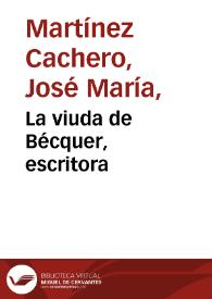 La viuda de Bécquer, escritora