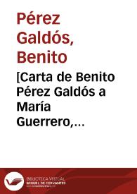 [Carta de Benito Pérez Galdós a María Guerrero, Santander, 15 de octubre de 1895]