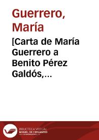 [Carta de María Guerrero a Benito Pérez Galdós, Barcelona, 12 de julio de 1892]