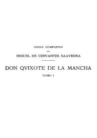 Don Qvixote [sic] de la Mancha. Primera parte