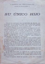 Su único hijo [folleto publicitario]