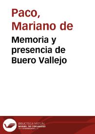 Memoria y presencia de Buero Vallejo