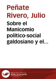 Sobre el Manicomio político-social galdosiano y el sentido de sus cuatro variantes, a partir de El espiritista