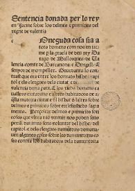 Sentencia donada per lo rey en Jacme sobre los delmes e primicies del regne de Valentia
