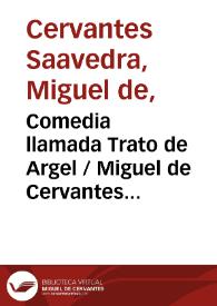 Comedia llamada Trato de Argel