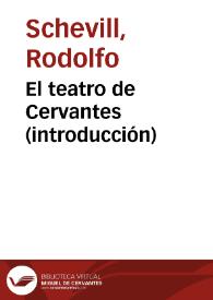 El teatro de Cervantes (introducción)