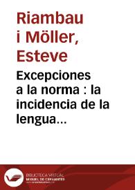 Excepciones a la norma : la incidencia de la lengua catalana en la producción cinematográfica barcelonesa del periodo mudo (1896-1931)